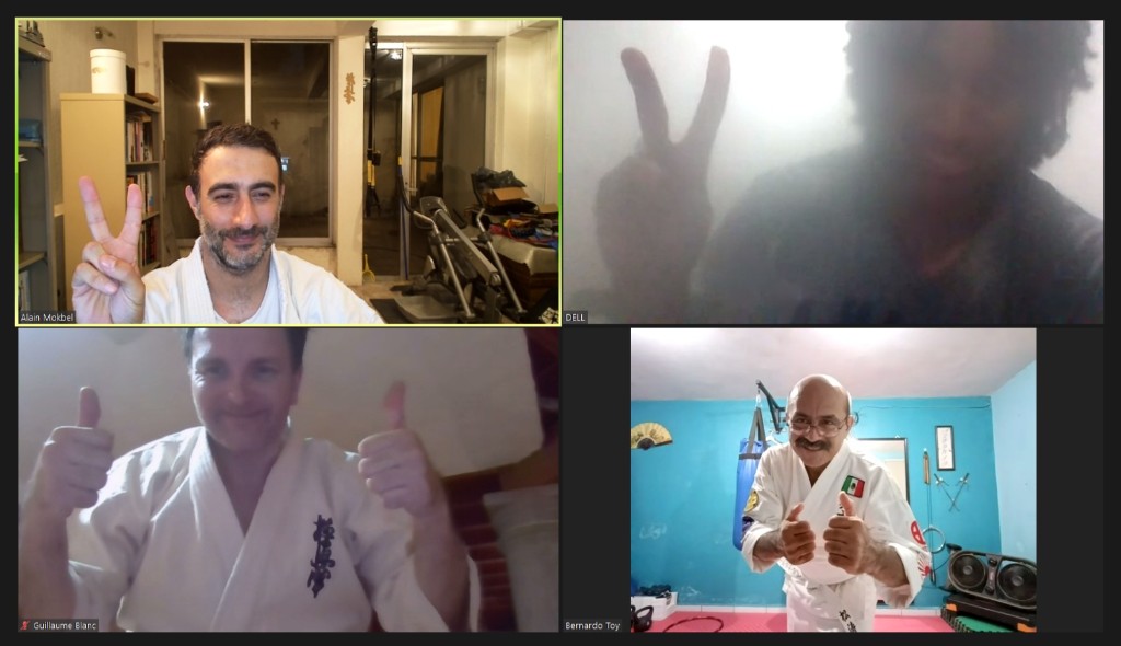 Clase virtual de Kyokushin karate en Ittai Dojo